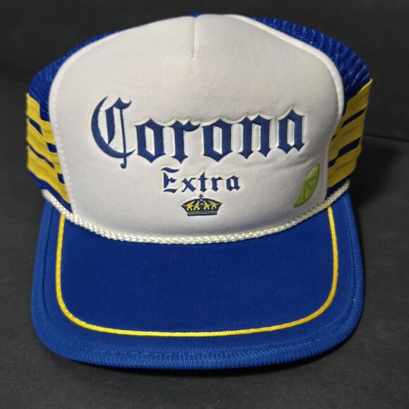 Snap-Back Other - VINTAGE 1990’s‎ Slightly Used Corona Extra Trucker Style Snap Back Hat with Lime